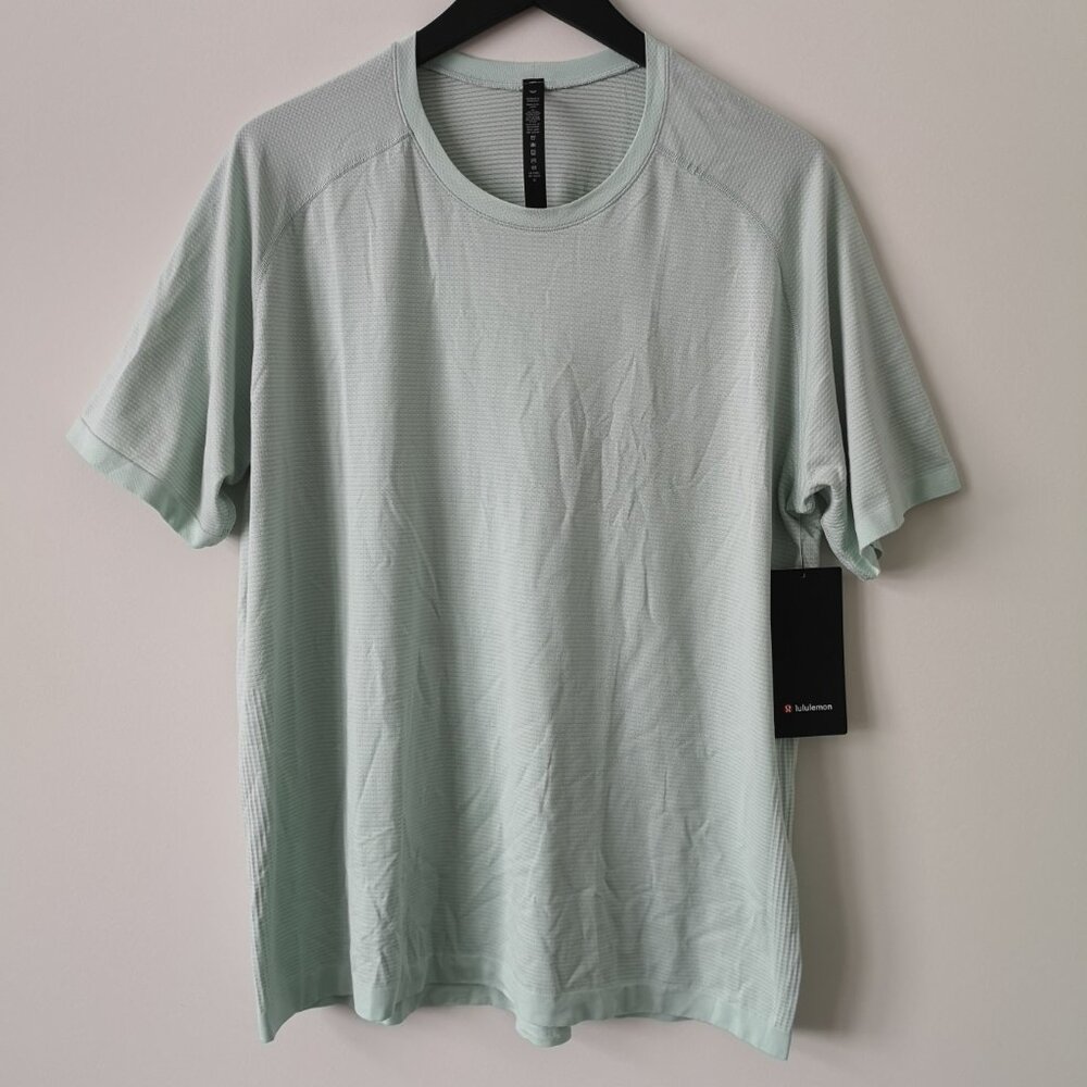 NWT LULULEMON DELM/DELM Light Green Metal Vent Tech SS 2.0 Top Shirt Men's XXL